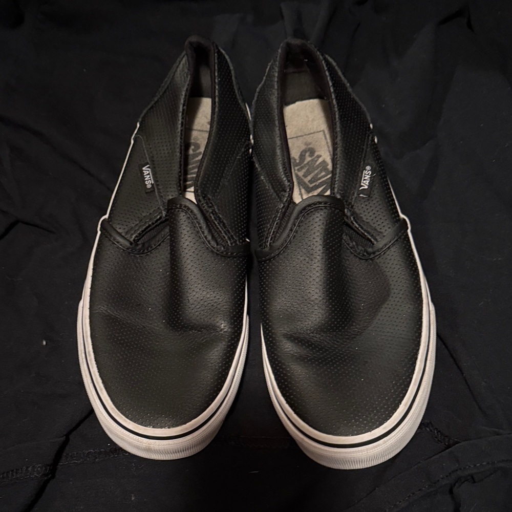 Vans Women’s Black Perforated Slip-On Sneakers